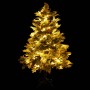 Albero di Natale Preilluminato con Pigne Verde 120 cm PVC e PE