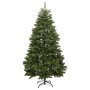 Albero di Natale Artificiale Incernierato con Base Verde 180 cm