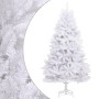 Albero di Natale Artificiale Incernierato con Base Bianco 210cm