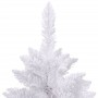 Albero di Natale Artificiale Incernierato con Base Bianco 210cm