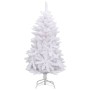 Albero di Natale Artificiale Incernierato con Base Bianco 150cm