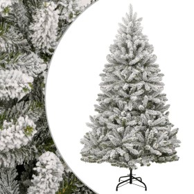 Albero Natale Artificiale Incernierato con Neve Fioccata 180 cm