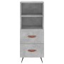 Credenza Grigio Cemento 34,5x34x180 cm in Legno Multistrato