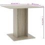 Tavolo da Pranzo Rovere Sonoma 80x80x75cm in Legno Multistrato
