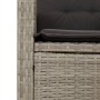 Set Pranzo da Giardino 5pz con Cuscini Grigio Chiaro Polyrattan