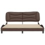 Giroletto con Testiera Marrone 180x200 cm in Similpelle