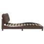 Giroletto con Testiera Marrone 180x200 cm in Similpelle