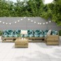 Set Divani da Giardino 7 pz in Legno Impregnato di Pino