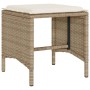 Set Divano da Giardino 6 pz con Cuscini Beige in Polyrattan