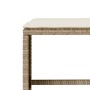 Set Divano da Giardino 6 pz con Cuscini Beige in Polyrattan