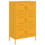 Credenza Giallo Senape 68x39x113 cm in Acciaio