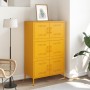 Credenza Giallo Senape 68x39x113 cm in Acciaio