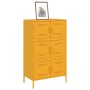 Credenza Giallo Senape 68x39x113 cm in Acciaio