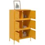 Credenza Giallo Senape 68x39x113 cm in Acciaio