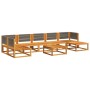 Set Divano da Giardino 8pz con Cuscini Legno Massello di Acacia
