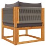Set Divano da Giardino 8pz con Cuscini Legno Massello di Acacia