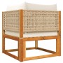 Set Divani da Giardino 10pz con Cuscini Legno Massello Acacia