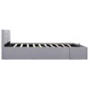 Giroletto con Contenitore Grigio Chiaro in Tessuto 180x200 cm