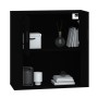 Mobile a Parete Nero 80x33x80 cm in Legno Multistrato