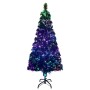Albero di Natale con Supporto Verde 210 cm in Fibra Ottica
