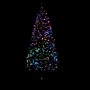 Albero di Natale con Supporto Verde 210 cm in Fibra Ottica