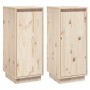 Credenze 2 pz 31,5x34x75 cm in Legno Massello di Pino