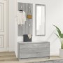 Set Scarpiere 3 in 1 grigio sonoma in Legno Multistrato