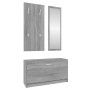 Set Scarpiere 3 in 1 grigio sonoma in Legno Multistrato