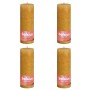 Bolsius Candele Rustiche Colonna Shine 4 pz 190x68 mm Giallo Favo