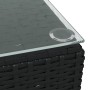 Set Divani da Giardino 4 pz con Cuscini in Polyrattan Nero