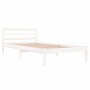 Giroletto in Legno Massello di Pino 100x200 cm Bianco