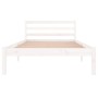 Giroletto in Legno Massello di Pino 100x200 cm Bianco
