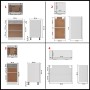 Set Armadi da Cucina 8 pz Grigio Cemento in Truciolato