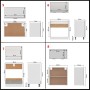Set Armadi da Cucina 8 pz Grigio Cemento in Truciolato