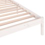 Giroletto in Legno Massello di Pino 100x200 cm Bianco