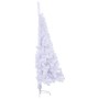 Albero di Natale Artificiale Metà con Supporto Bianco 150cm PVC