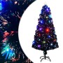 Albero di Natale Preilluminato con Supporto 150 cm Fibra Ottica