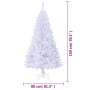 Albero di Natale Artificiale con Rami Spessi Bianco 150 cm PVC