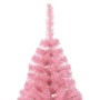 Albero di Natale Artificiale a Metà con Supporto Rosa 210cm PVC