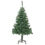 Albero Natale Artificiale con Supporto Acciaio 210 cm 910 Rami