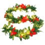 Ghirlanda Natalizia con Luci a LED 2,7 m in PVC Verde