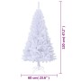 Albero di Natale Artificiale con Rami Spessi Bianco 120 cm PVC