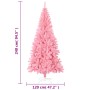 Albero di Natale Artificiale con Supporto Rosa 240 cm PVC