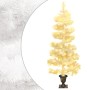 Albero di Natale Preilluminato con Vaso Bianco 120 cm in PVC