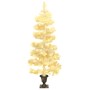 Albero di Natale Preilluminato con Vaso Bianco 120 cm in PVC