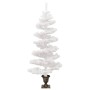 Albero di Natale Preilluminato con Vaso Bianco 120 cm in PVC