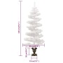 Albero di Natale Preilluminato con Vaso Bianco 120 cm in PVC