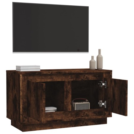 Mobile Porta TV Rovere Fumo 80x35x45 cm in Legno Multistrato