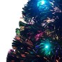 Albero di Natale Preilluminato con Supporto 210 cm Fibra Ottica