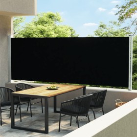 Tenda Laterale Retrattile per Patio 600x160 cm Nera